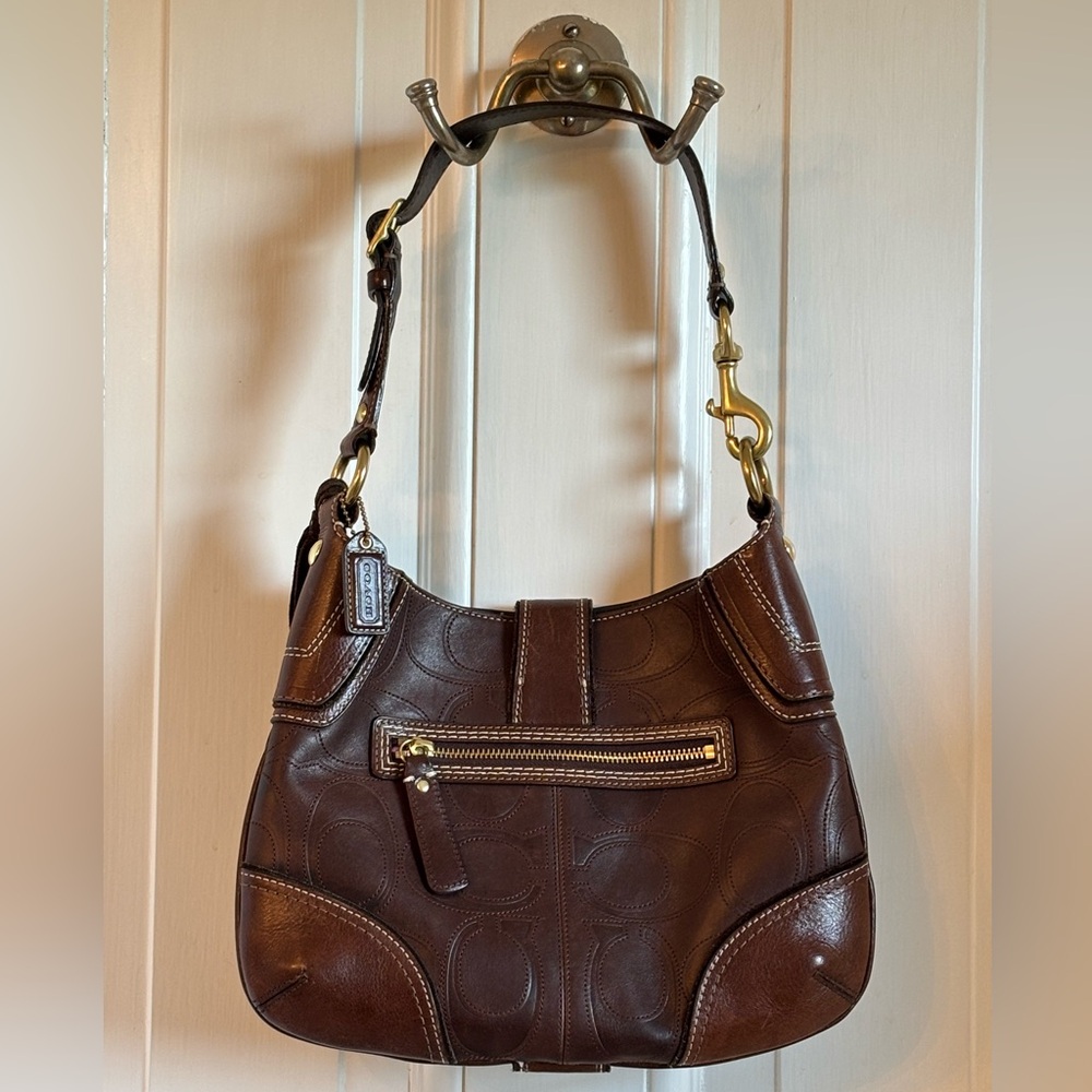 Vintage Coach Hampton shoulder hobo bag, chocolate brown - Picture 2 of 6